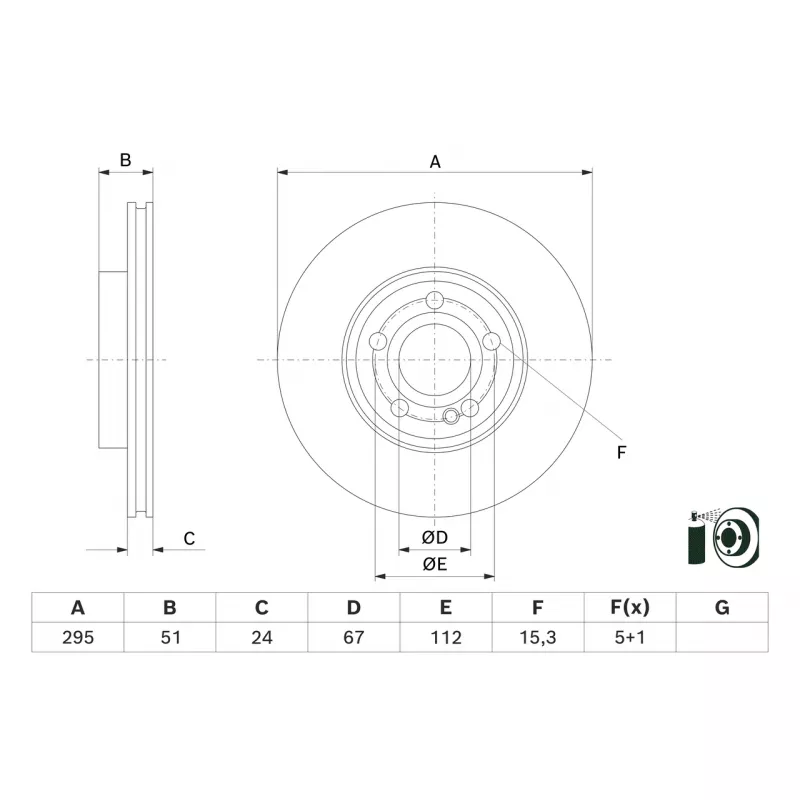 Jeu de 2 disques de frein avant BOSCH 0 986 479 H74