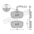 Jeu de 4 plaquettes de frein avant TRUSTING 018.2 - Visuel 1