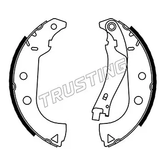 Jeu de mâchoires de frein TRUSTING 034.111