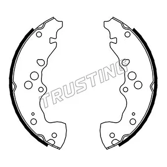 Jeu de mâchoires de frein TRUSTING 111.249