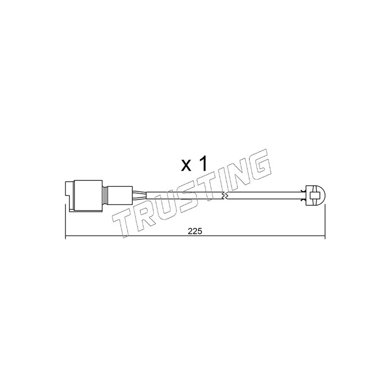 Contact d'avertissement, usure des plaquettes de frein TRUSTING SU.075