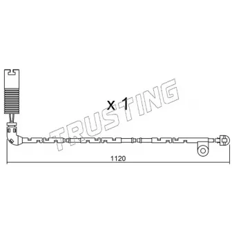 Contact d'avertissement, usure des plaquettes de frein TRUSTING SU.156