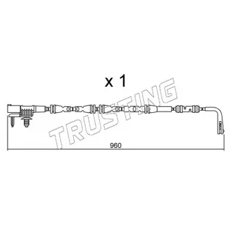 Contact d'avertissement, usure des plaquettes de frein TRUSTING SU.317