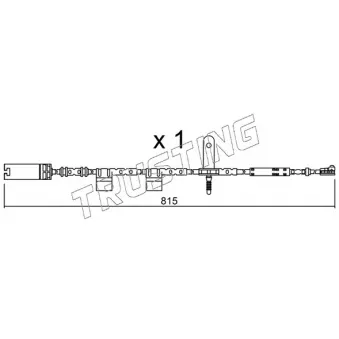 Contact d'avertissement, usure des plaquettes de frein TRUSTING SU.324