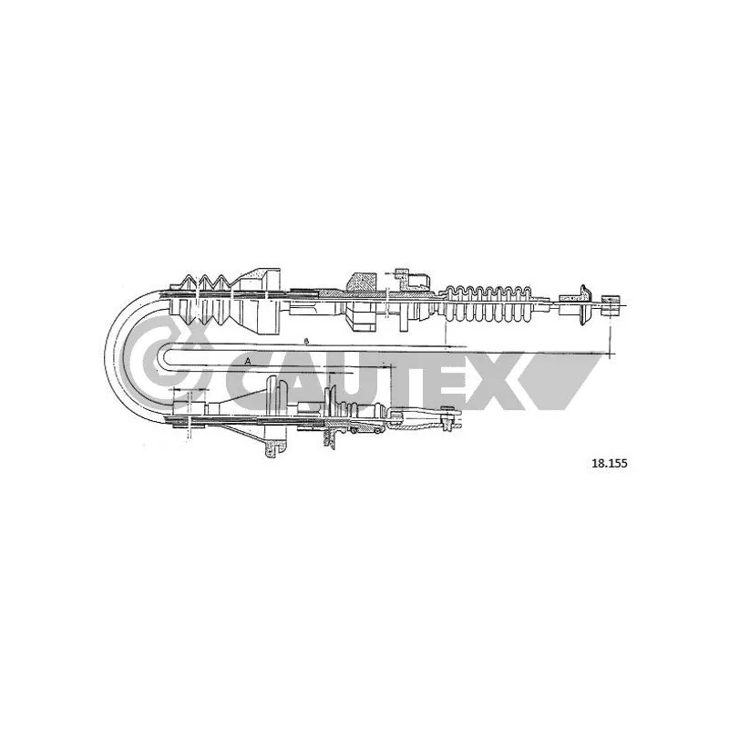 Tirette à câble, commande d'embrayage CAUTEX 761498