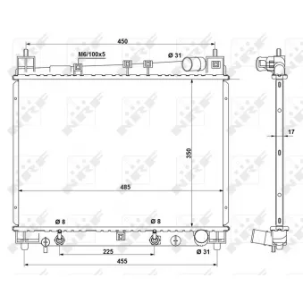 Radiateur, refroidissement du moteur NRF 53212