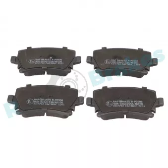 Jeu de 4 plaquettes de frein arrière RAP BRAKES R-P0506