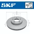 Jeu de 2 disques de frein avant SKF VKBD 81121 V2 - Visuel 2