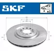 Jeu de 2 disques de frein avant SKF VKBD 81122 V1 - Visuel 2