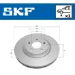 Jeu de 2 disques de frein avant SKF VKBD 81317 V1 - Visuel 2