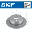 Jeu de 2 disques de frein arrière SKF VKBD 90454 S2 - Visuel 2