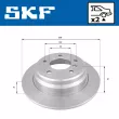 Jeu de 2 disques de frein arrière SKF VKBD 90543 S2 - Visuel 2