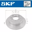 Jeu de 2 disques de frein arrière SKF VKBD 90567 S2 - Visuel 2