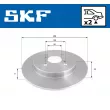 Jeu de 2 disques de frein arrière SKF VKBD 90903 S2 - Visuel 2