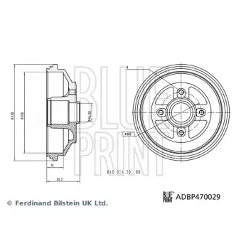 Tambour de frein BLUE PRINT ADBP470029