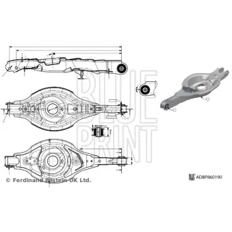 Bras de liaison, suspension de roue arrière droit BLUE PRINT ADBP860190