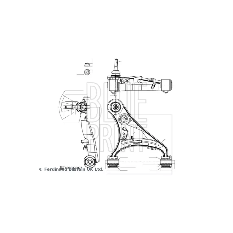 Bras de liaison, suspension de roue avant gauche BLUE PRINT ADBP860192