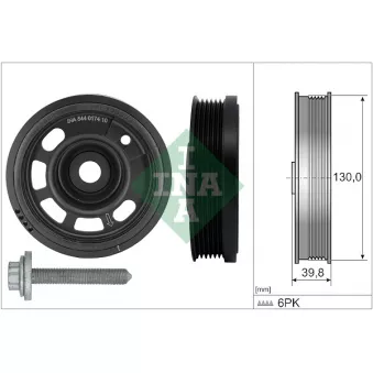 Kit de poulies, vilebrequin INA 544 0174 20