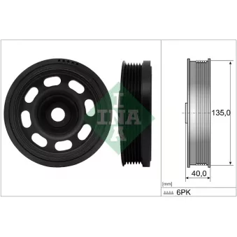 Poulie, vilebrequin INA 544 0184 10
