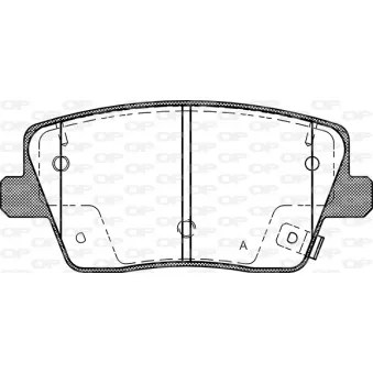 Jeu de 4 plaquettes de frein arrière OPEN PARTS BPA1901.02