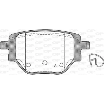 Jeu de 4 plaquettes de frein arrière OPEN PARTS BPA1905.00