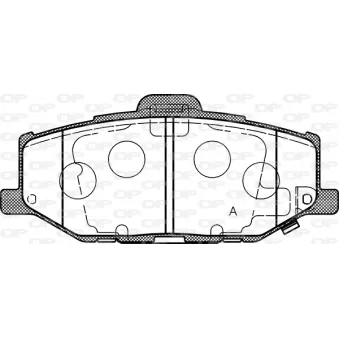 Jeu de 4 plaquettes de frein avant OPEN PARTS BPA1914.02