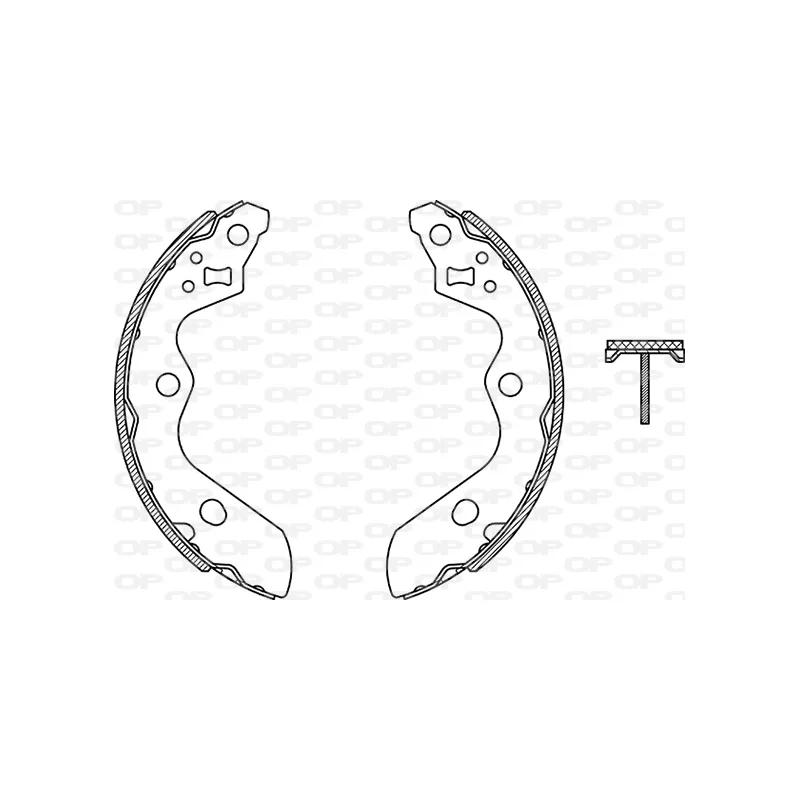 Jeu de mâchoires de frein OPEN PARTS BSA2274.00