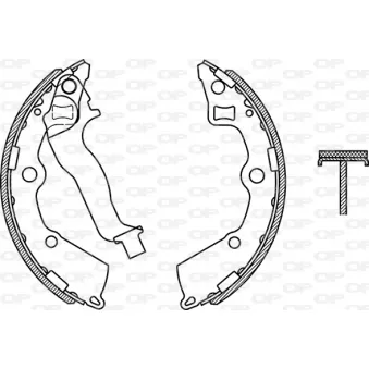 Jeu de mâchoires de frein OPEN PARTS BSA2276.00
