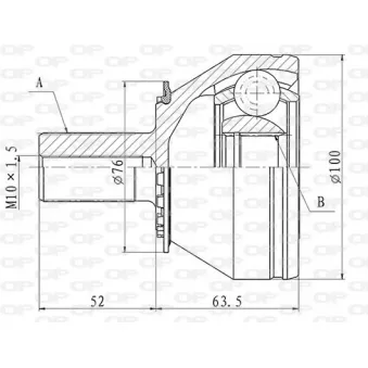 Embout de cardan avant (kit de réparation) OPEN PARTS CVJ5840.10