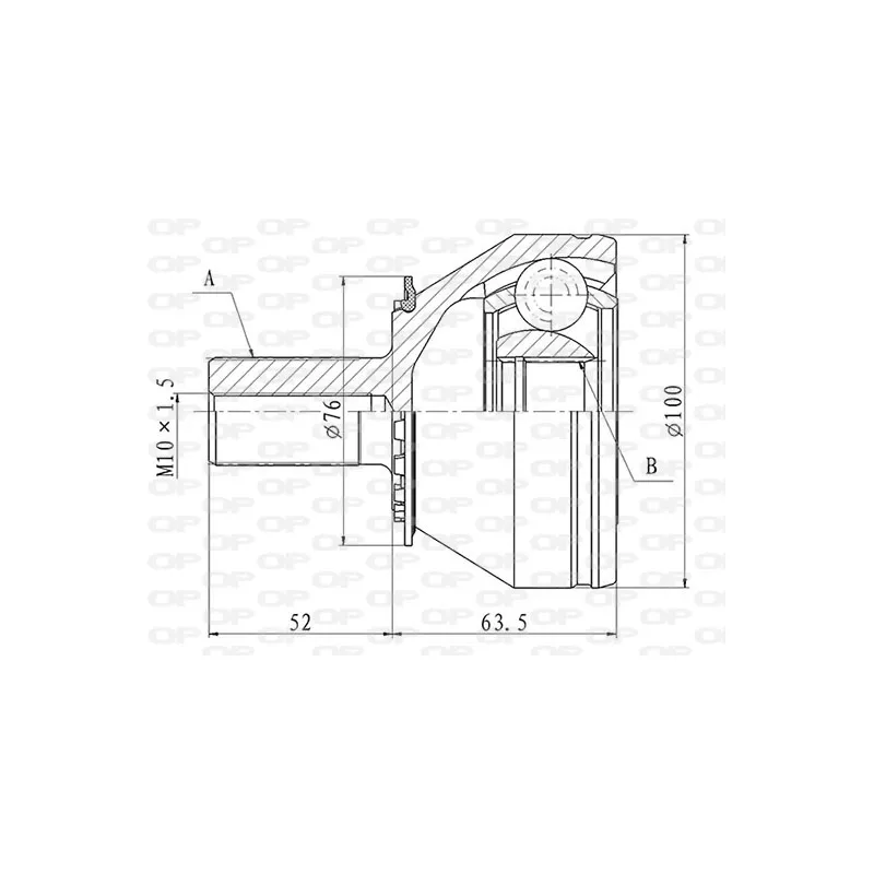 Embout de cardan avant (kit de réparation) OPEN PARTS CVJ5840.10