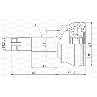 Embout de cardan avant (kit de réparation) OPEN PARTS CVJ5841.10
