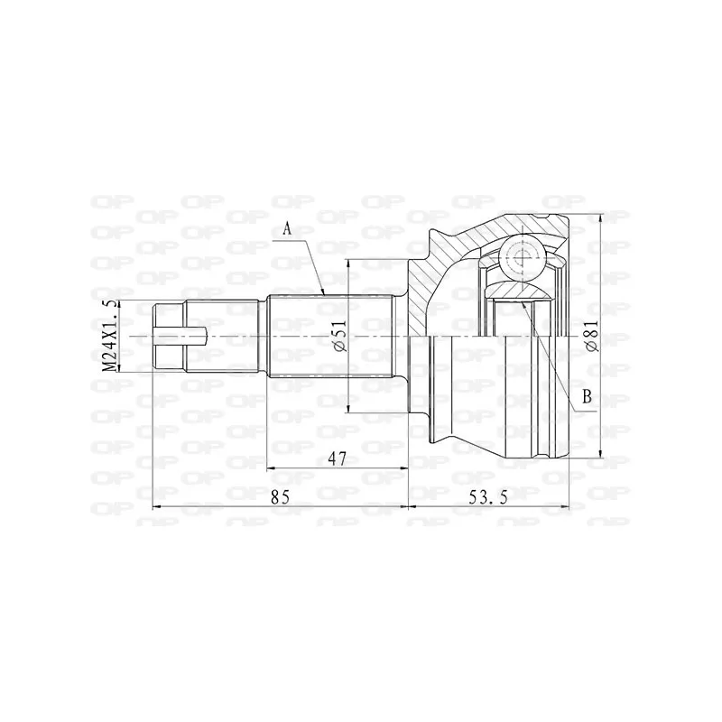 Embout de cardan avant (kit de réparation) OPEN PARTS CVJ5841.10