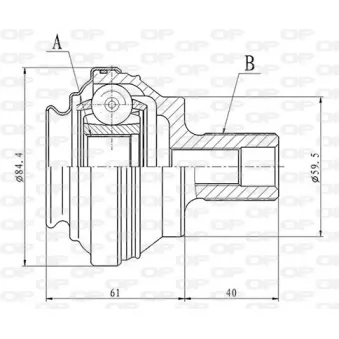 Embout de cardan avant (kit de réparation) OPEN PARTS CVJ5860.10