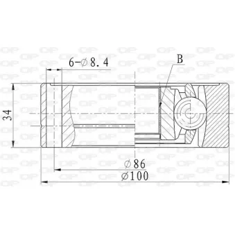 Embout de cardan avant (kit de réparation) OPEN PARTS CVJ5861.20