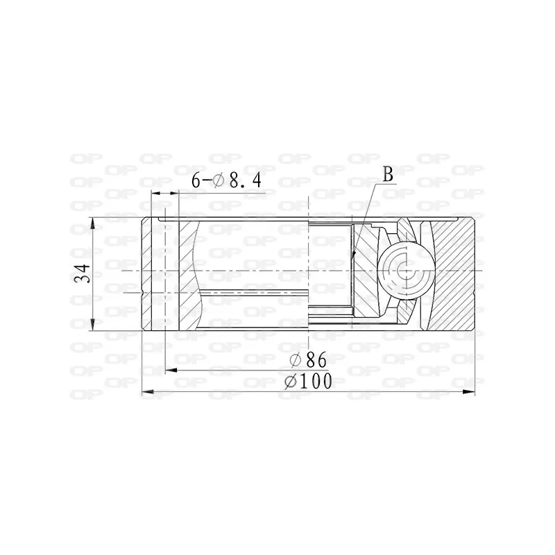 Embout de cardan avant (kit de réparation) OPEN PARTS CVJ5861.20