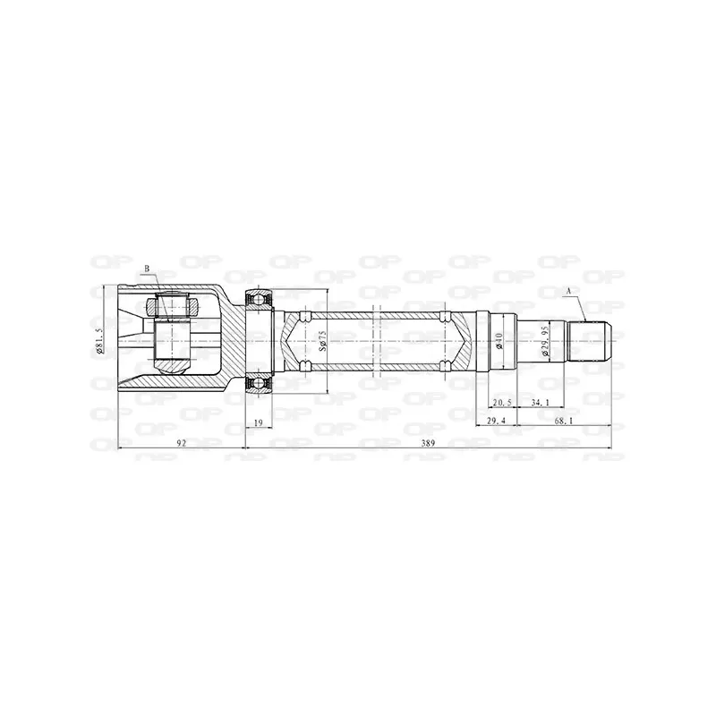 Embout de cardan avant (kit de réparation) OPEN PARTS CVJ5862.20