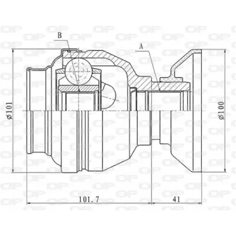 Embout de cardan avant (kit de réparation) OPEN PARTS CVJ5865.20