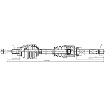 Arbre de transmission avant droit OPEN PARTS DRS6500.00