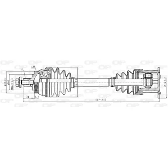 Arbre de transmission OPEN PARTS DRS6502.00