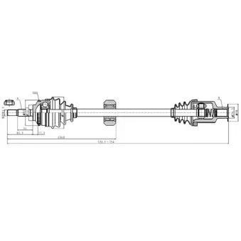 Arbre de transmission avant droit OPEN PARTS DRS6508.00