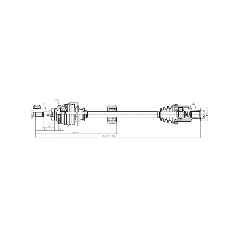 Arbre de transmission avant droit OPEN PARTS DRS6508.00