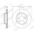 Jeu de 2 disques de frein avant JURID 563700JC - Visuel 2