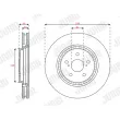 Jeu de 2 disques de frein avant JURID 563707JC - Visuel 1