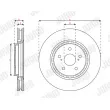 Jeu de 2 disques de frein avant JURID 563707JC - Visuel 2