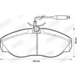 Jeu de 4 plaquettes de frein avant JURID 571839J - Visuel 2