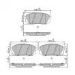 Jeu de 4 plaquettes de frein avant JURID 573814J - Visuel 1