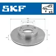 Jeu de 2 disques de frein avant SKF VKBD 80109 V1 - Visuel 2