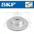 Jeu de 2 disques de frein avant SKF VKBD 80143 V2 - Visuel 2