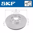 Jeu de 2 disques de frein avant SKF VKBD 80278 V1 - Visuel 2