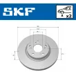 Jeu de 2 disques de frein avant SKF VKBD 80289 V2 - Visuel 2